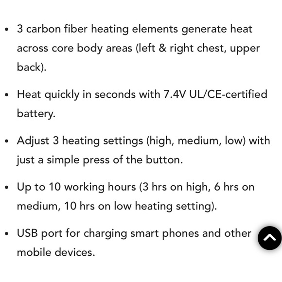 NWT Ororo Heated Apparel Unisex Fleece Black Heated Jacket w Battery Pack - XL - Picture 10 of 12